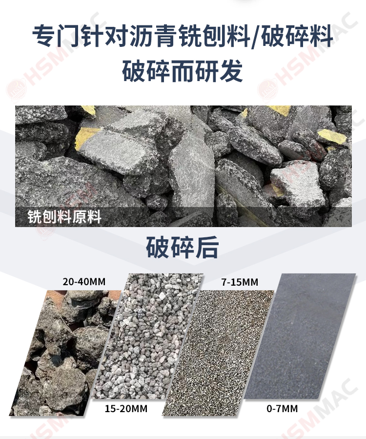 銑刨料生產(chǎn)線，瀝青路面破碎機(jī)，雙齒輥破碎機(jī)